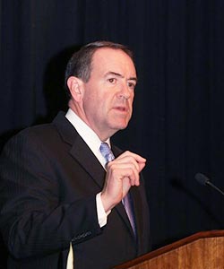 Portrait of Mike Huckabee.