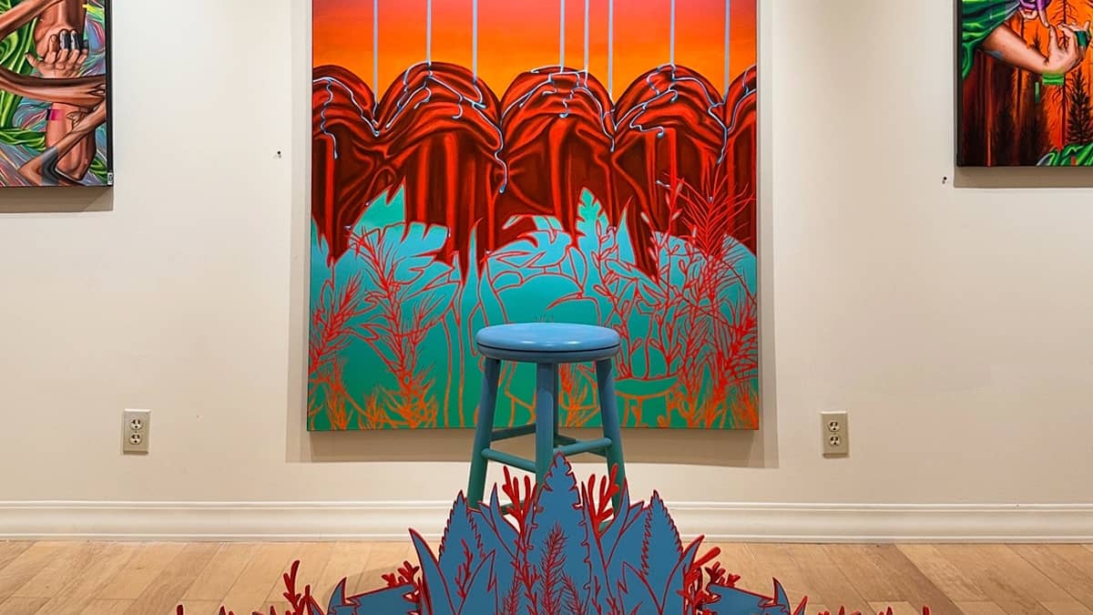 Artwork by Livia Xandersmith displayed in the Greg Hardwick Gallery.